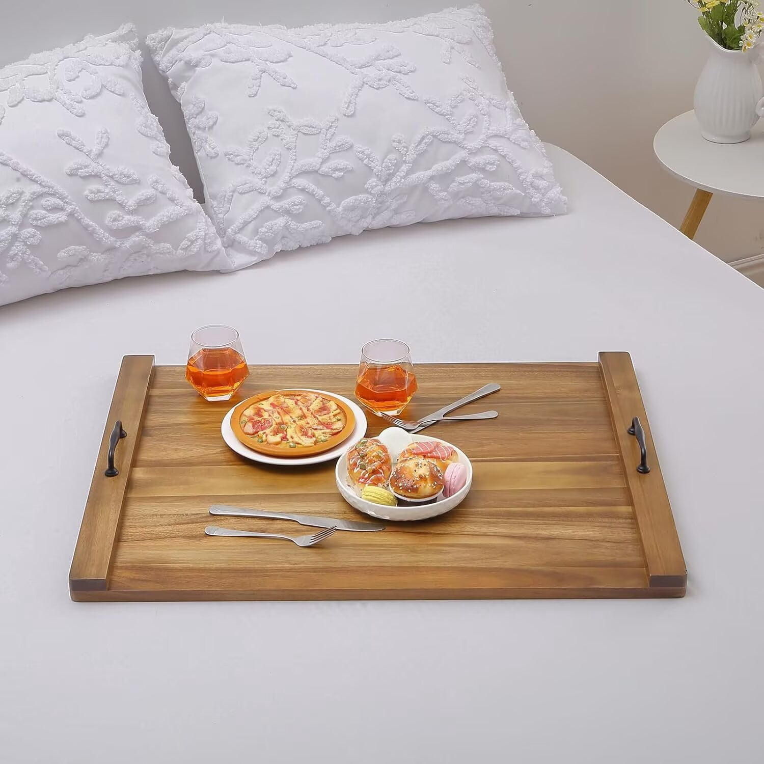 Garvee Noodle Board Stove Cover with Handles, Acacia Wood Stove Cover, 30"L x 22"W, Stove Top Covers for Gas Burners, Stove Top Covers for Electric Stove