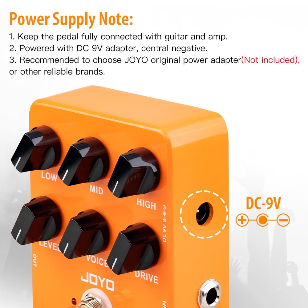 JOYO JF-22 Oxford Sound Overdrive Guitar Pedal Amplifier Simulation Distortion Effect