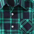 thumbnail image 5 of Kids Little Boys Girls Baby Red Plaid Flannel Shirt Jacket Long Sleeve Button Down Plaid Flannel Shacket Coat for Girl Boy, 5 of 5