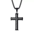 thumbnail image 4 of HOOUN Philippians 4:13 Cross Pendant STRENGTH Bible Verse Stainless Steel Necklace 24'-gold, 4 of 9