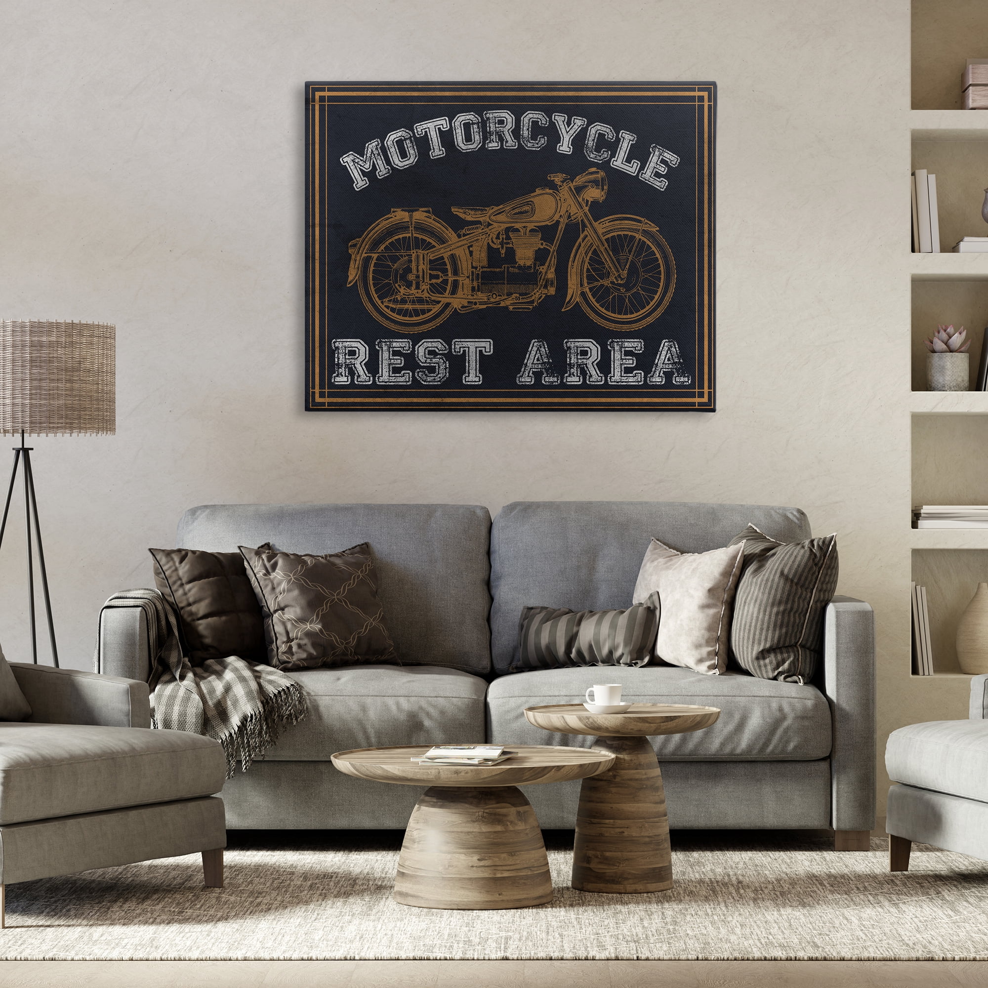Stupell Industries Motorcycle Rest Area Canvas Wall Art, design by Marcus Prime