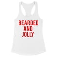 thumbnail image 1 of Bearded and Jolly Tank Top Fitted Racerback Women's 2X-Large White, 1 of 5
