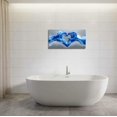 thumbnail image 5 of ZHONGYUTONG Large Gray and Blue Abstract Canvas Wall Art Love Heart Water Picture Prints Ocean Wave Art Romantic Paintings Wall Decor for Girls Bedroom Bathroom (24.00" x 48.00"), 5 of 5