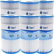 Tier1 Pool & Spa Filter Cartridge 6-pk | Replacement for Type B Intex 59905E Type B Easy Set Pools, PIN20, Unicel C-5315, Filbur FC-3752 and More | 15 sq ft Pleated Fabric Filter Media