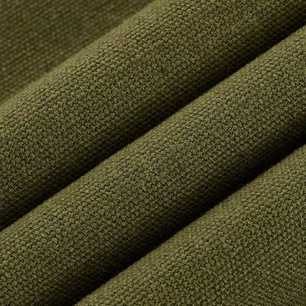Encuadernación en tela de 78 x 17 pulgadas, con superficie de algodón y reverso de papel. Cubierta de tela verde.