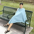 thumbnail image 6 of Comfy Cubs Breathable Nursing Cover - 100% Muslin Cotton, with Rigid Hoop, Sky Blue, 6 of 7