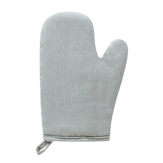 1Pc Oven Glove Super Soft Wear Resistant Cotton Flax Anti-Scalding Glove Thickening Heat-Insulating Oven Mitt for Home