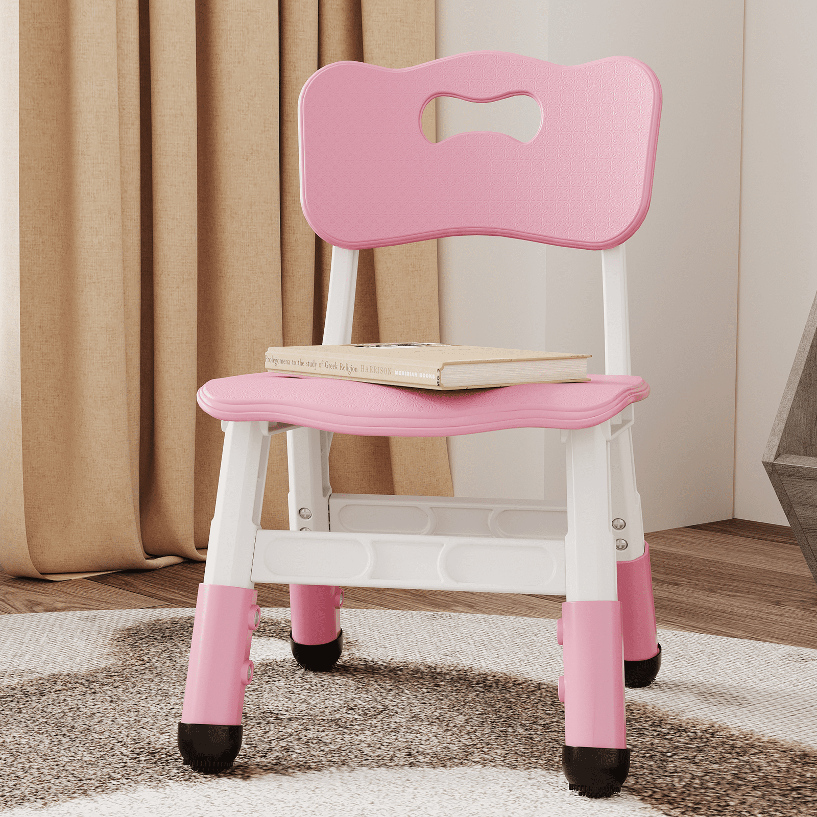 Kids Chair Set of 2 with Height Adjustable Chair, Plastic Toddler Chairs for Children Boys Girls, Kids Hammock Chair, Booster Chairs for Toddlers