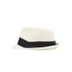 thumbnail image 5 of Moda Hombres Mujeres Sombrero de Paja Cinta de contraste Fedora Sombrero rizado Unisex Panamá J CACAGOO  Sombrero de copa, 5 of 7