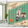 thumbnail image 5 of Ambesonne Vintage Shower Curtain, Retro Motorbike Words, 69"Wx75"L, Multicolor, 5 of 5