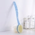 thumbnail image 1 of Puntoco Clearance Long Handle Back Body Brush Bath Shower Exfoliating Scrub Skin Massages Blue, 1 of 3