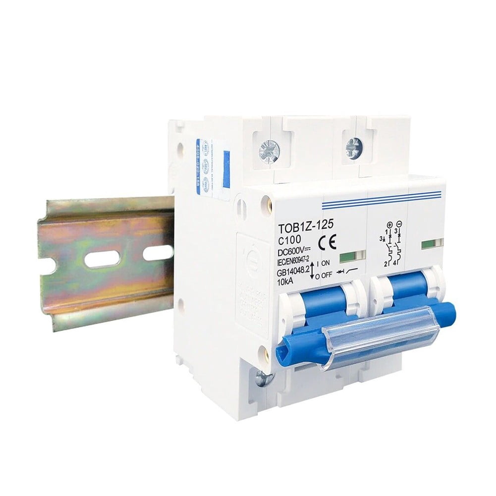 DC MCB for Solar PV 2P 125A 100A 80A 600V Circuit breaker PV System Battery