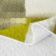 thumbnail image 5 of Homewish Abstract Checkered Quilt King,Aesthetic Artwork King Coverlet Set,Yellow,3pcs, 5 of 7
