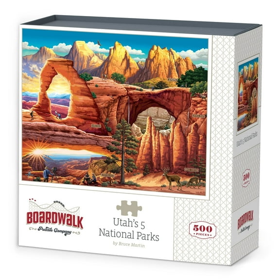 Utah's 5 National Parks - 500 Piece Boardwalk Jigsaw Puzzle