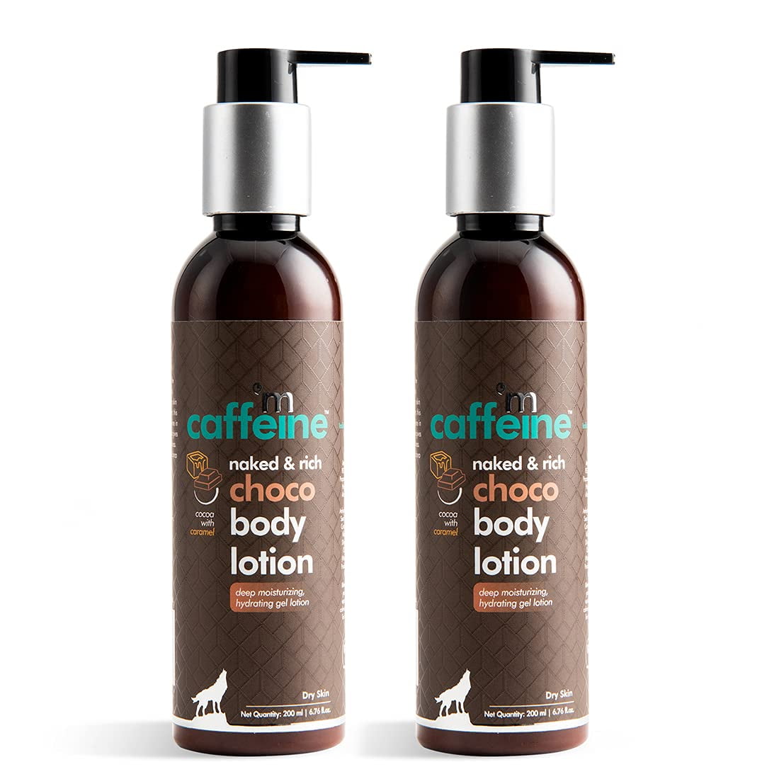 mCaffeine Naked & Rich Choco Body Lotion (Pack Of 2) Deep