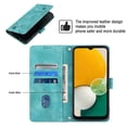 thumbnail image 3 of Compatible avec Samsung Galaxy A04S Étui en Cuir PU Classique Embossé avec Porte-Cartes Étui Antichoc, 3 of 5