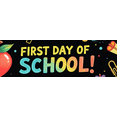 thumbnail image 4 of Colorful Backdrop Banner with Apple and School Elements for First Day of School Party Supplies Photography Props Decorations School Events Classroom Decor Back to School Celebrations, 4 of 4