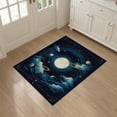 thumbnail image 3 of ODIKA 3'x5' Washable Throw Rug Galaxy Map Orbiting Planets Stars Cosmic Nebula Ringed Comet for Entryway, Kitchen, Mudroom, Stain Resistant, Low Profile, Non-Slip, 3 of 7