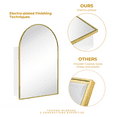 thumbnail image 3 of TEHOME Brushed Gold Arched Medicine Cabinet, 24x36 inches, Recessed/Surface Mount, 3 of 10