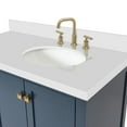 thumbnail image 6 of Ariel Cambridge 43 In. Right Offset Oval Sink Vanity With White Quartz Countertop In Midnight Blue, 6 of 10