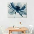thumbnail image 2 of JEUXUS  Large Blue Flickering Flower Modern Abstract Paintings Canvas Wall Art Gallery Wrapped Grace Floral Pictures on Canvas Prints Artwork for Living Room Bedroom  16x12in, 2 of 6