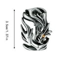 thumbnail image 3 of JeashCHAT Personality Men's Retro Hip Hop Punk Style Dragon Totem Open Ring Dragon Ring, 3 of 7