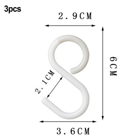 

No punching multifunctional wardrobe bathroom soft head hook S type