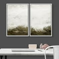 thumbnail image 3 of IDEA4WALL Framed Canvas Print Wall Art Set Grunge White Brown Color Field Landscape Abstract Art Decorative Graphic Colorful Nature Artwork for Living Room, Bedroom, Office - 24"x36"x2 White, 3 of 5