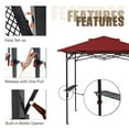 thumbnail image 7 of EAGLE PEAK Pop Up 8' x 5' Grill Gazebo, Instant Outdoor BBQ Canopy, Red, 7 of 7