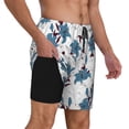 thumbnail image 3 of Daiia Lilies Flowers Mens Swim Trunks Swim Shorts Quick Dry Swim Shorts with Mesh Lining Pockets-Large, 3 of 9