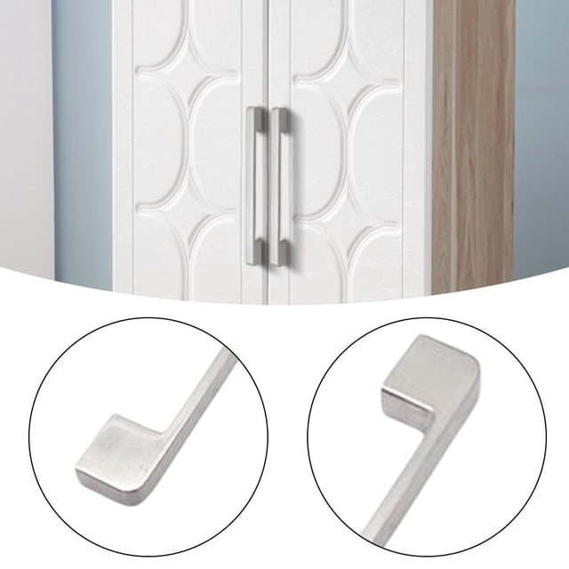 Tirador de armario moderno Tirador de armario liso para decoración del hogar (plata 128 mm) Likrtyny Para estrenar