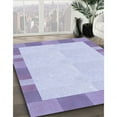 thumbnail image 3 of Ahgly Company Machine Washable Indoor Square Transitional Heavenly Blue Area Rugs, 7' Square, 3 of 7