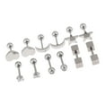 thumbnail image 4 of Pendientes Hugo Mujer Acero Inoxidable Corazón Estrella Creciente, 4 of 8