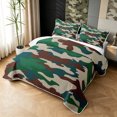 thumbnail image 3 of Manfei Minimalism Camouflage Twin Quilt Set, Countryside Camo Twin Coverlet Set, Green Beige, 2-Piece, 1 Bedspread and 1 Pillowcase, 3 of 7