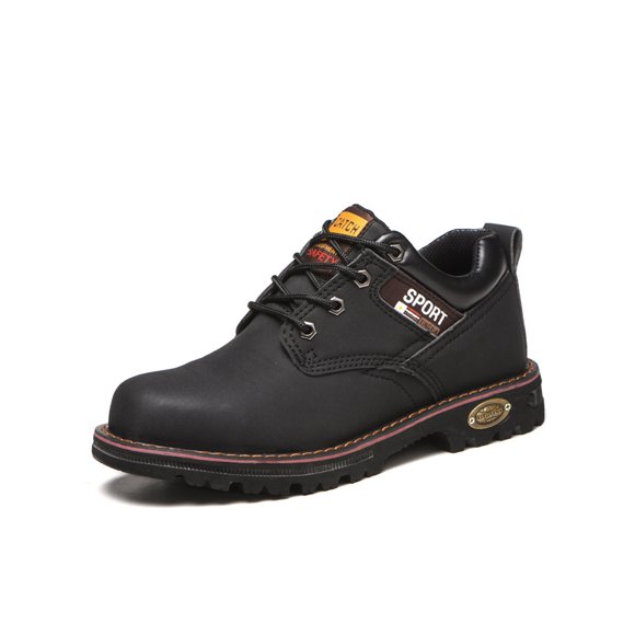 Daeful Bottes de Travail pour Hommes à Embout d'Acier Chaussures Industrielles de Travail Anti-Perforation Antidérapantes Botte de Sécurité Noire 9.5