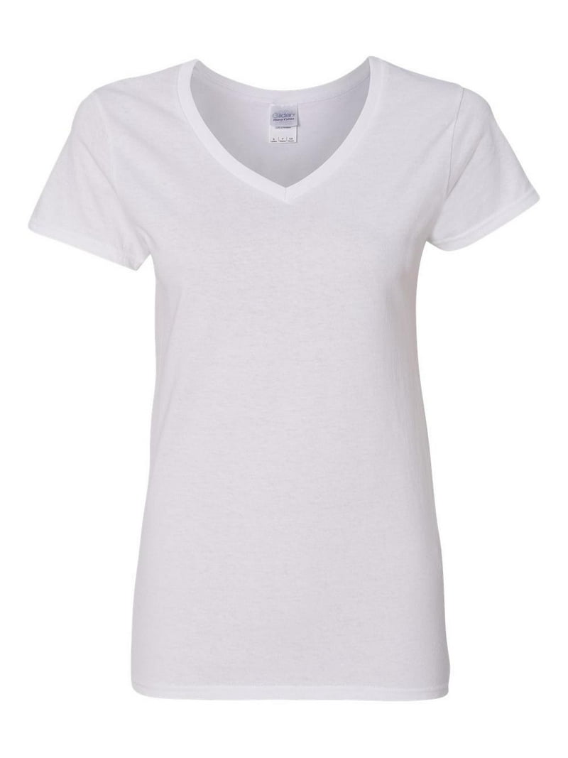 Gildan - Heavy Cotton Women's V-Neck T-Shirt - 5V00L - White