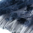 thumbnail image 6 of IBTOM CASTLE Women's Floral Embroidered Tulle Skirt Elastic High Waist Mesh Tutu A-Line Midi Long Skirts One Size Navy Blue, 6 of 7