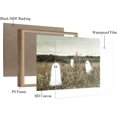 thumbnail image 3 of Hieng Funny Wall Art for Bathroom, Cute Ghosts at Wildflower Meadow Framed Canvas Painting Prints Vintage Spooky Wall Art for Bedroom Home Decor, 3 of 6