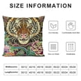 thumbnail image 5 of Orinice  Tiger Pillow Cover Set  Chinoiserie Animal Print Tiger Stripe Cotton Decorative Throw Pillow Case Cushion Cover for Bedroom Sofa Living Room Couch Chair Office, 5 of 5