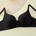 thumbnail image 4 of Fatuov Women's Full Coverage Wire Bra Soft Everyday Bra for Gift, Solid Color Push Up Supportive Lightly Lined Bra 40B, Black, 4 of 5