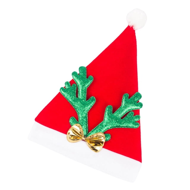 Sombrero navideño Zulema con asta y nudo Verde 14.96 pulgadas x 11.02 pulgadas x 1.97 pulgadas