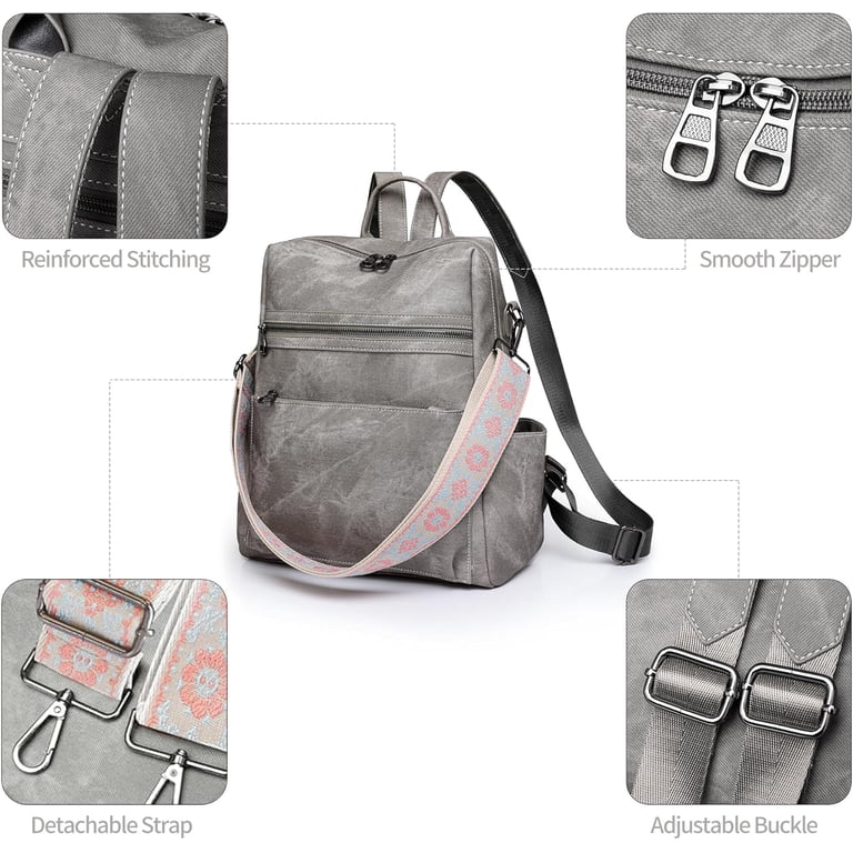 Leather Backpack Purse for Women, Fashion Designer Shoulder  display picture 1