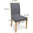 thumbnail image 5 of Grey Jacquard Dining Chair Slipcovers, Set of 4, Universal Stretch for 45-66cm Back Height Chairs, Water Washable & Machine Washable, Wedding & Hotel Decor, 5 of 8