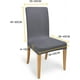 thumbnail image 5 of Fundas para sillas grises, juego de 4, ajuste universal para la mayoría de las sillas de comedor, fáciles de limpiar y duraderas, antideslizantes e impermeables, perfectas para bodas, hoteles y, 5 of 8