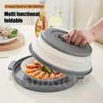 thumbnail image 4 of LOVEVER Multi-Layer Microwave Splash Cover with Tray Set  10.6-Inch Bpa-Free Lid  Food-Safe Microwave Splash Guard  Suitable for More Dishes  Blue/Grey/Green Options, 4 of 5