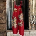thumbnail image 6 of Spring Summer Plus Size Boho Overalls for Women Hippie Cloth Floral Printed Jumpsuits Spaghetti Strap Rompers, 6 of 6