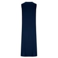 thumbnail image 6 of Vetsdori Womens Plain Midi Dresses Sundress Sleeveless Slip Dress Summer Cotton Linen Tank Casual,Crew Neck Mujer Dresses for Women, 6 of 7