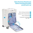 thumbnail image 2 of TBAU Ride-On Suitcase for Kids with Seat, Front Opening Carry-On Luggage, 360° Lockable Spinner and TSA Lock, White, 2 of 9