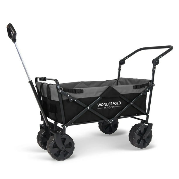 WonderFold Pull/Push Collapsible Utility Folding Wagon with Wide Tires