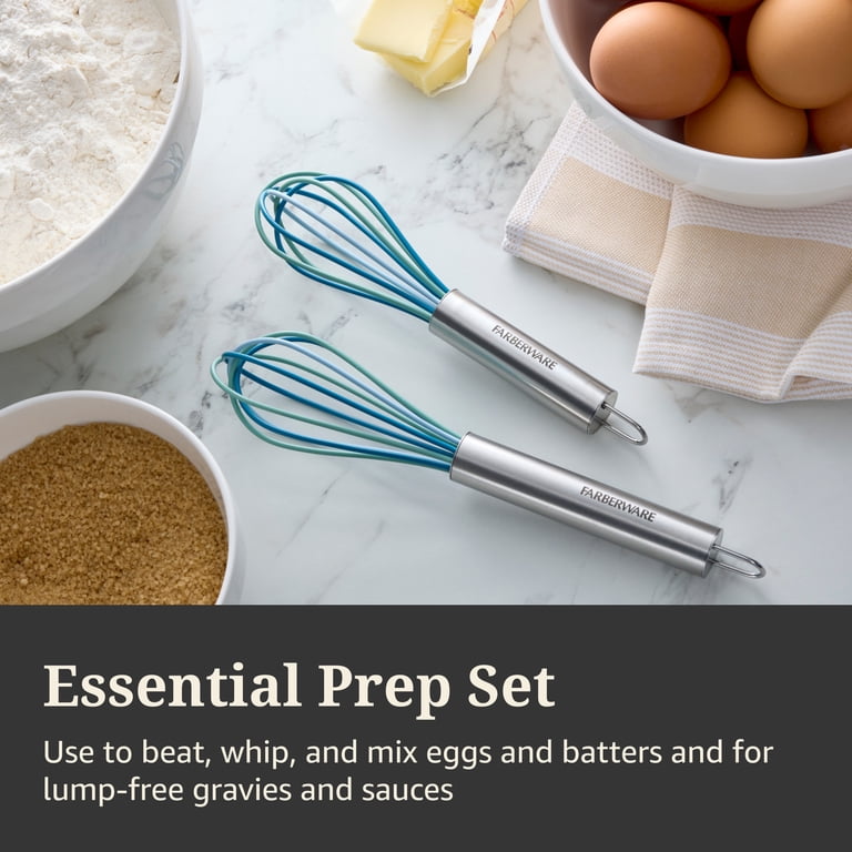 Farberware Professional 2-Piece Silicone Mini Whisk Set, Multi-Colored photo 2